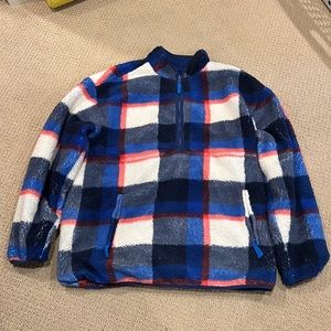 Chubbies Navy/Plaid Reversible Fleece and Nylon Jacket